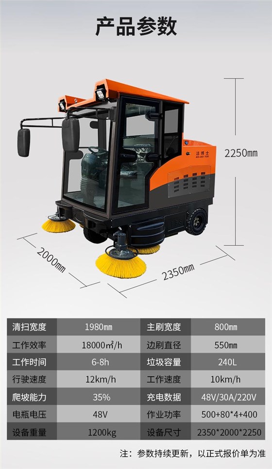潔博士電動掃地車1980A 潔博士電動掃地車1980A